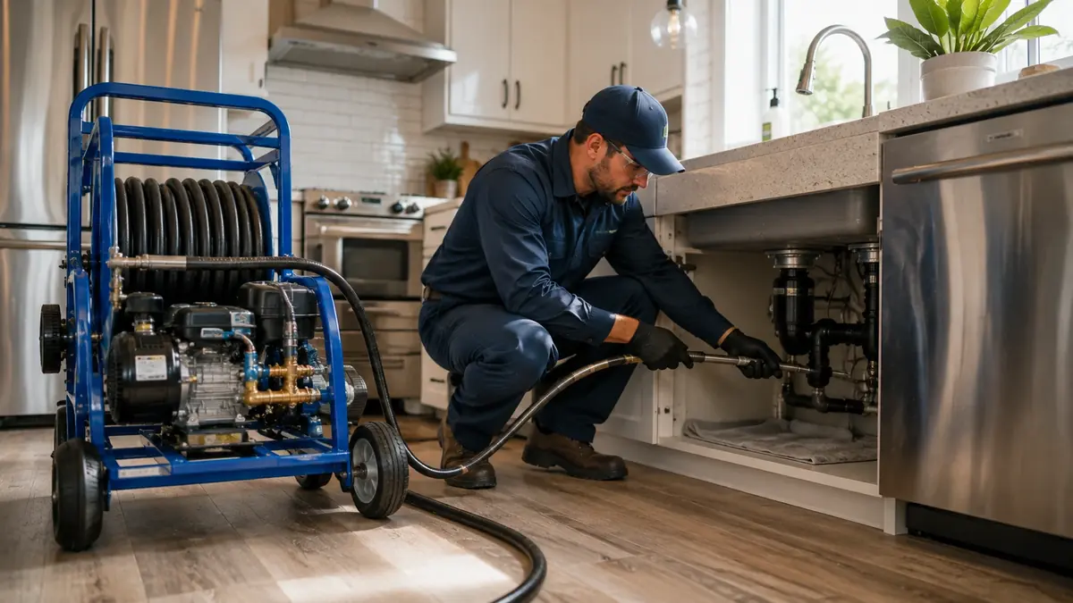 Kitchen Drain Hydro Jetting in San Lorenzo