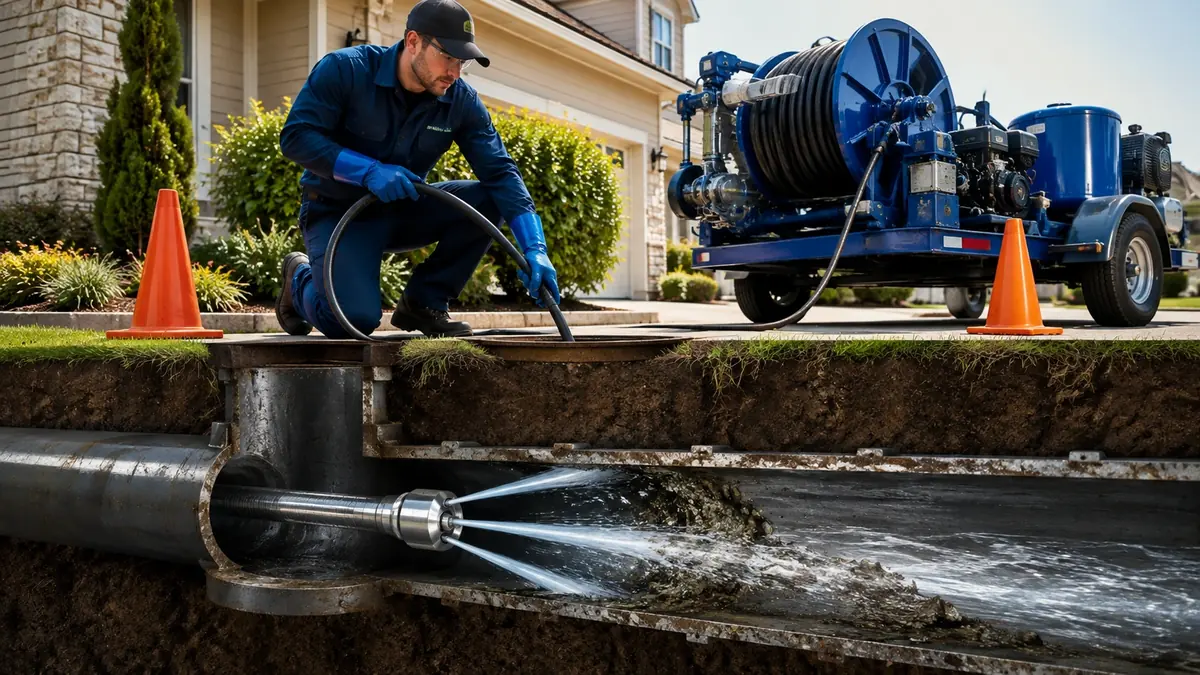 Main Sewer Line Hydro Jet Cleaning in San Lorenzo